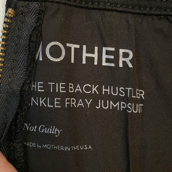 MOTHER TIE BACK HUSTLER ANKLE FRAY JUMPSUIT in NOT GUILTY - Picture 5 of 6